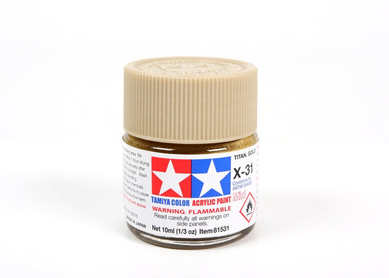 Tamiya Acrylic Mini X-31 Titanium Gold (10ml)