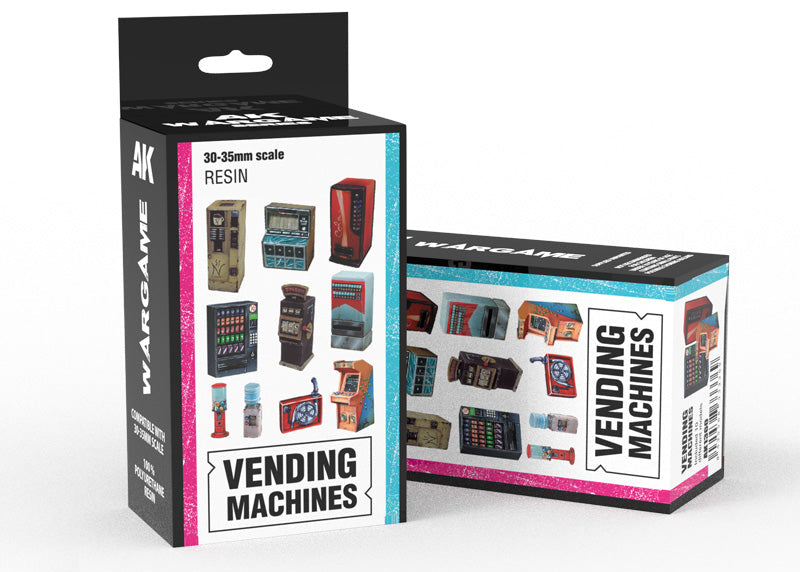 AK Interactive Vending Machine Wargame Set 100% Polyurethane Resin Compatible With 30-35MM Scale
