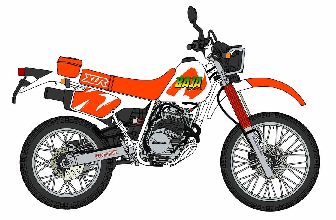 Hasegawa 1/12 Honda XLR BAJA (MD22) (1991)