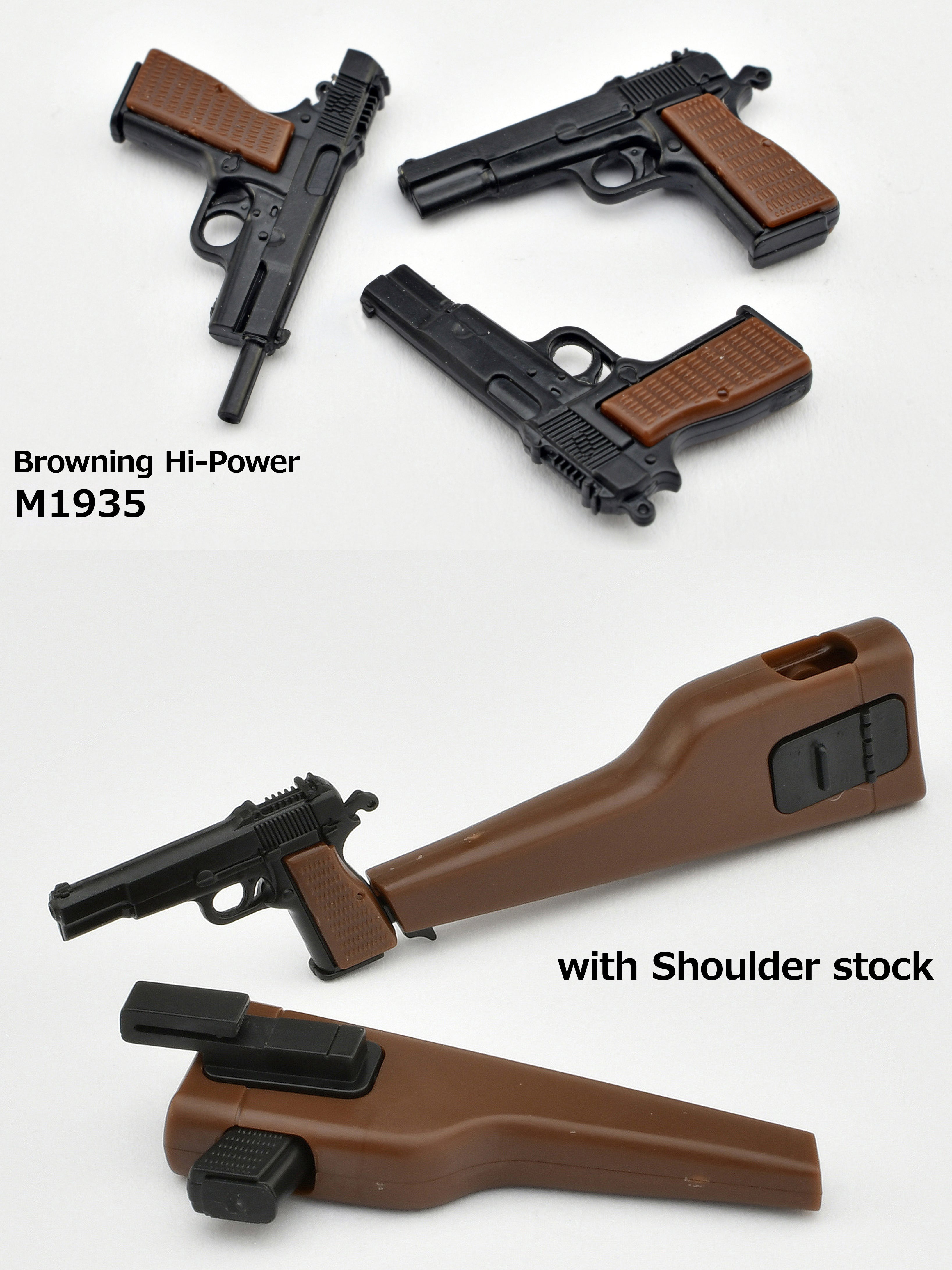Little Armory LA096 Browning High-Power Type 1/12 Scale Accessory Set