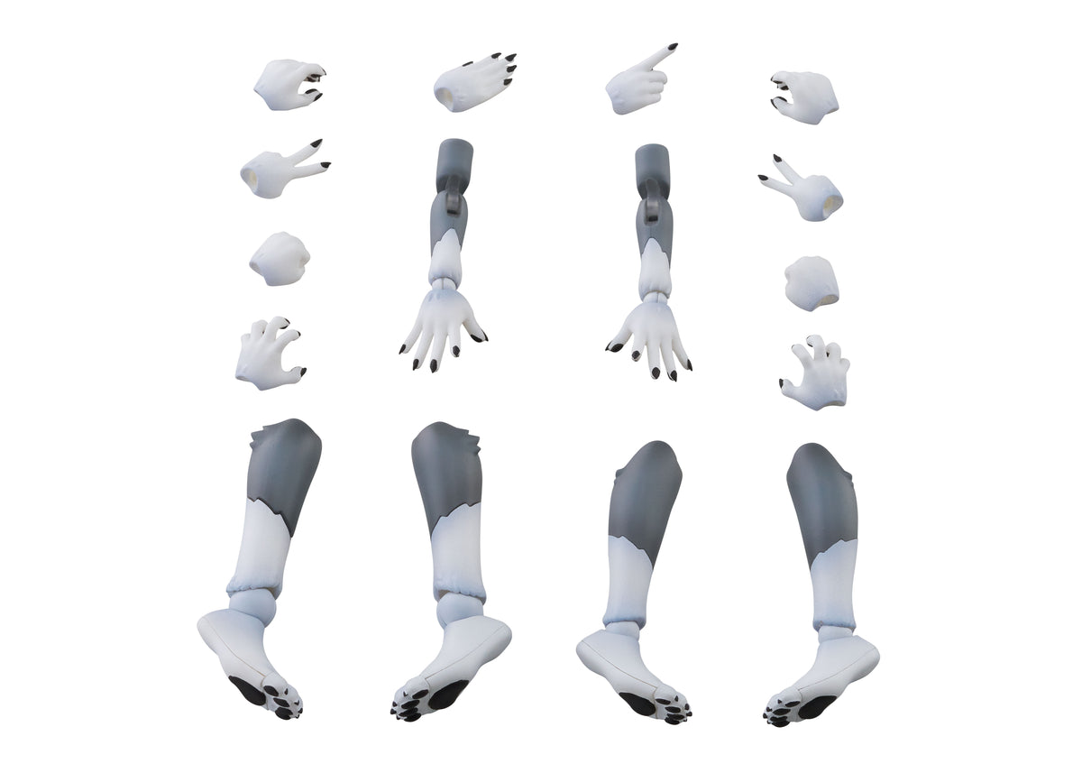 Aoshima KEMOPLA #KO-02RGW Arm & Leg Parts Set 01 [Gray Wolf Color]