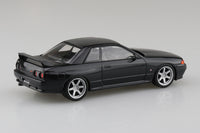 Aoshima 1/32 SNAP KIT #14CU-BP Nissan R32 Skyline GT-R Custom Wheel (Black Pearl Metallic)