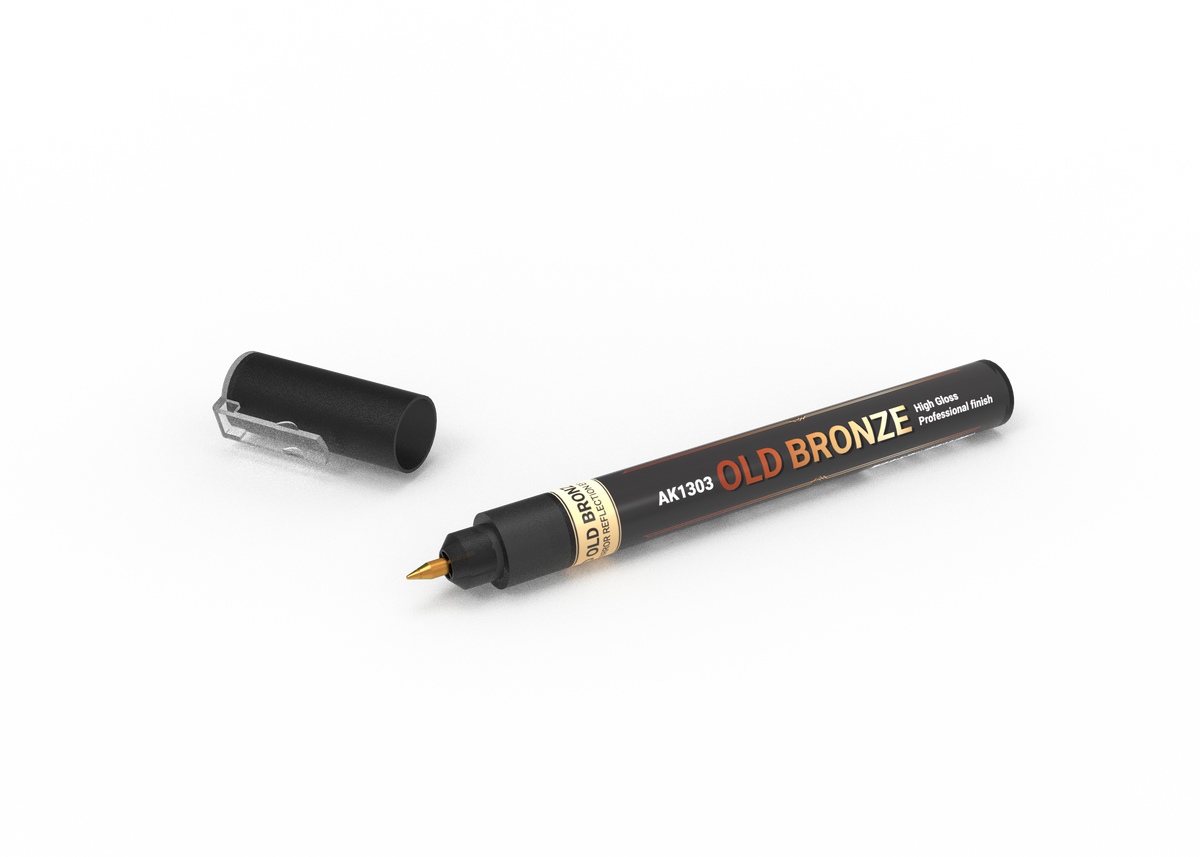 AK Interactive Metallic Liquid Marker Old Bronze 1mm