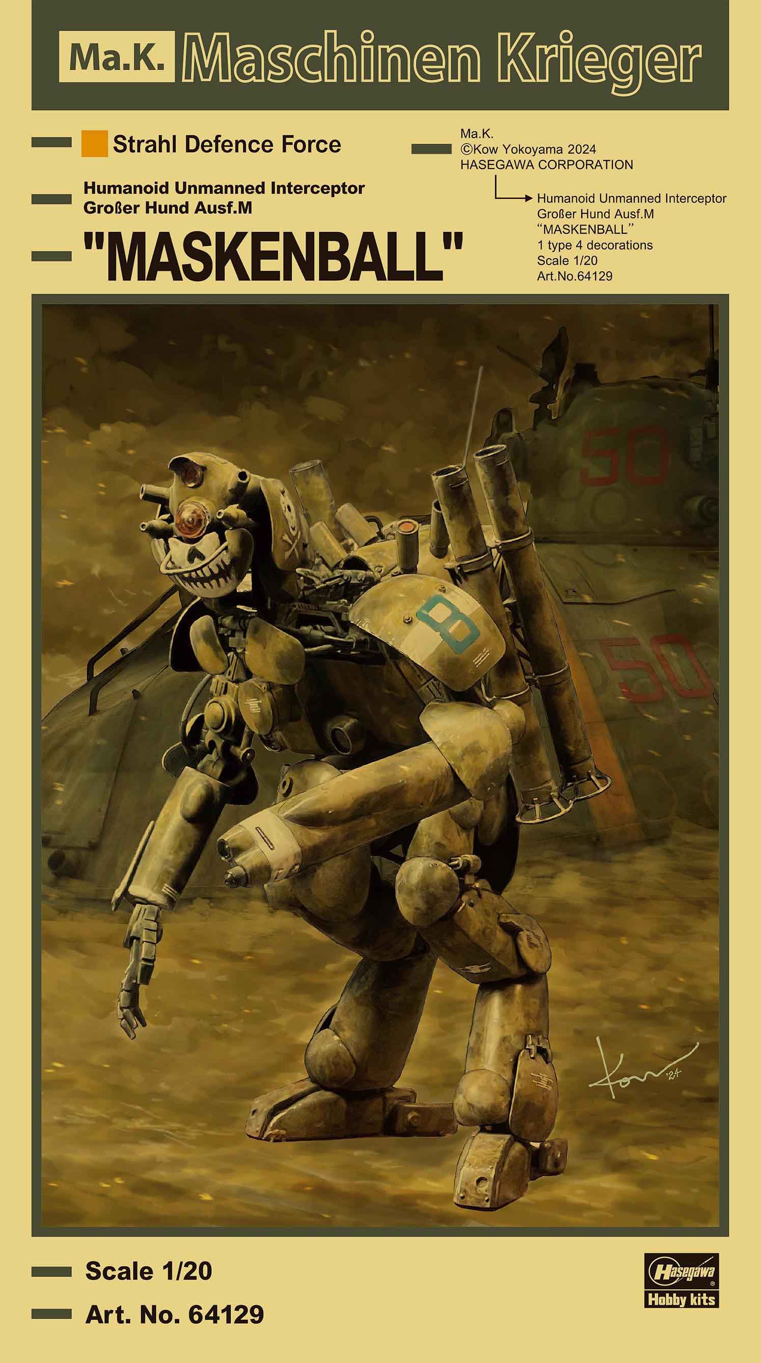 Maschinen Krieger Humanoid Unmanned Interceptor Großer Hund Ausf.M "MASKENBALL" 1/20 Scale Model Kit