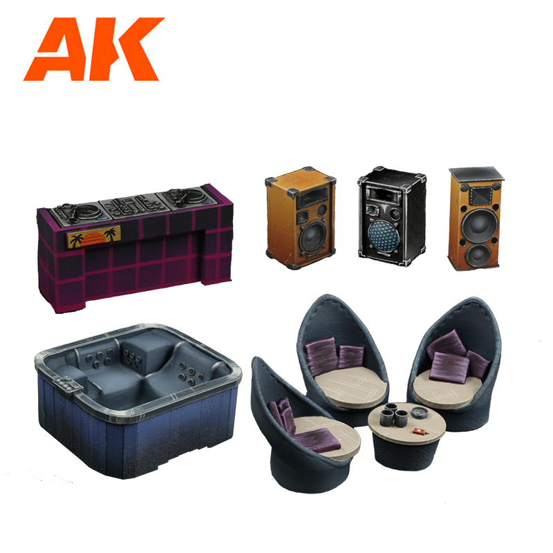 AK Interactive Party Time Wargame Set 100% Polyurethane Resin Compatible With 30-35MM Scale