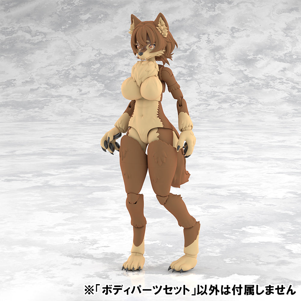 Aoshima Kemopla #KO-05RJW Body Parts Set 01 [Japanese Wolf Color]