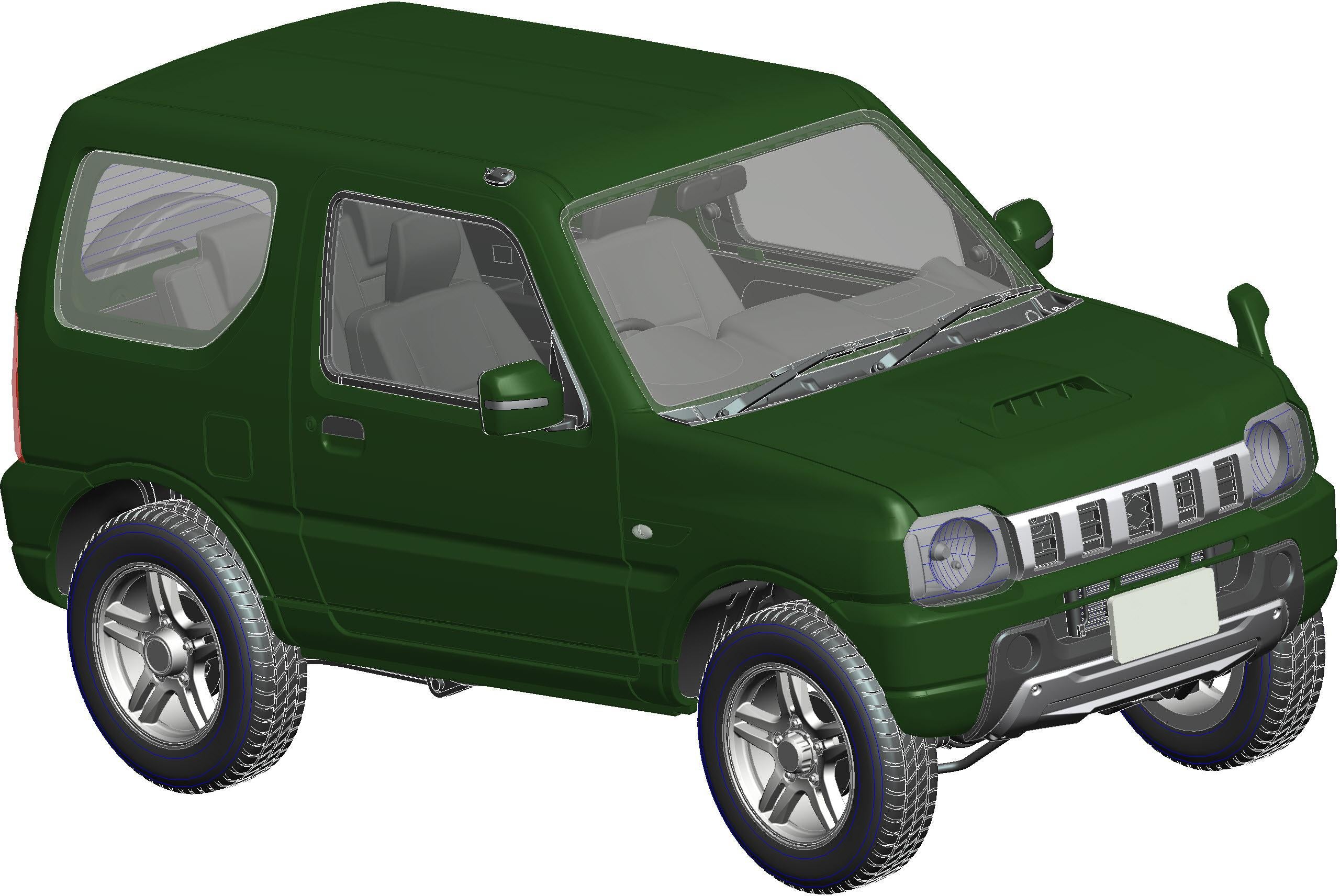 Fujimi 1/24 Suzuki Jimny JB23 (Rand Venture/Cool Khaki Pearl Metallic)