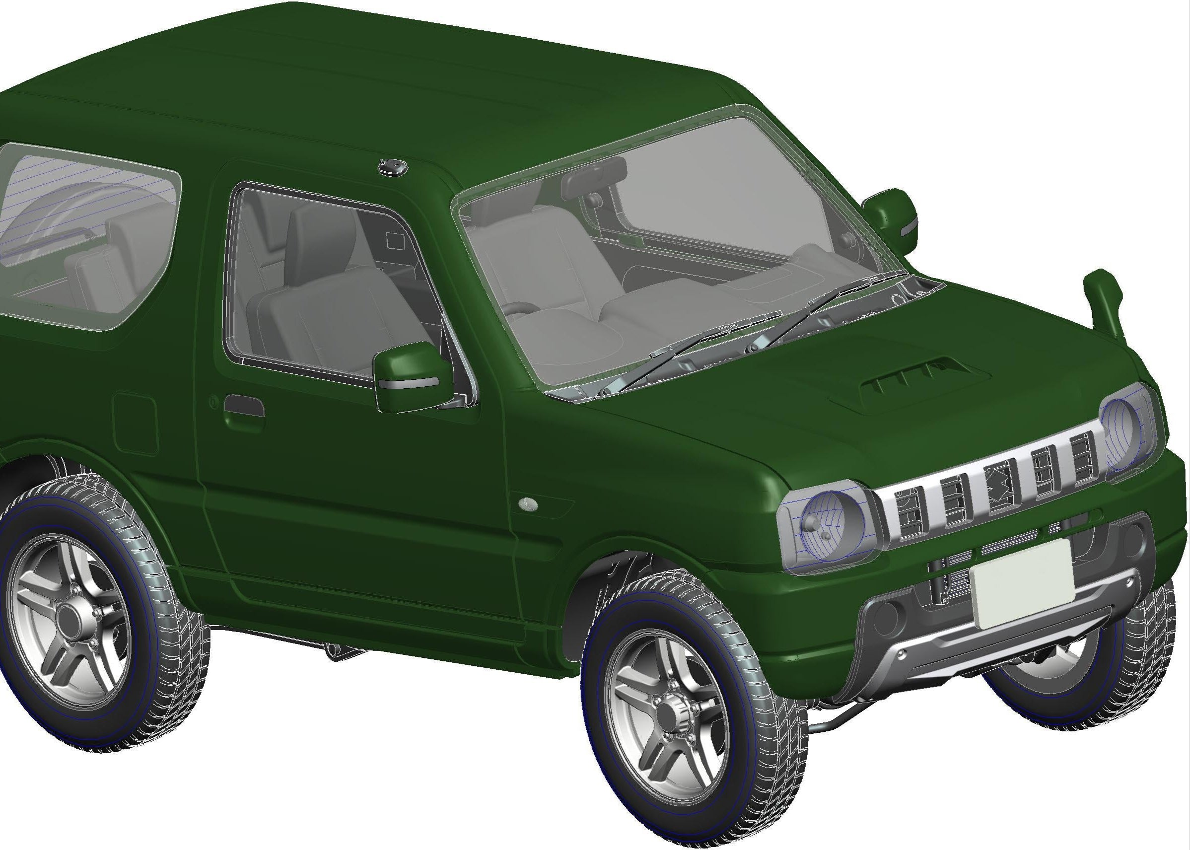 Fujimi 1/24 Suzuki Jimny JB23 (Rand Venture/Cool Khaki Pearl Metallic)
