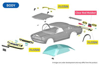 Aoshima 1/24 SNAP CAR KPGC10 SKYLINE HT 2000GT-R 1970 Red