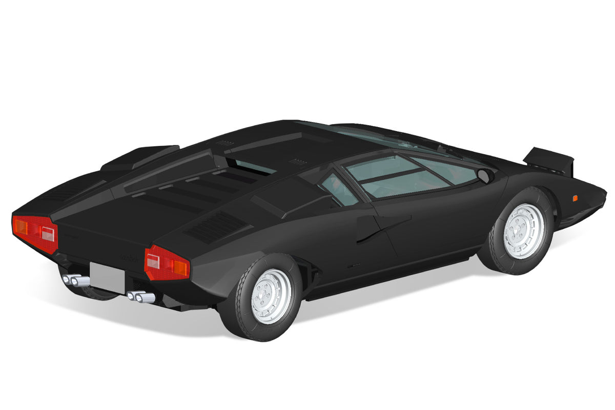 Aoshima 1/32 SNAP KIT #20-F Lamborghini Countach LP400(Black)