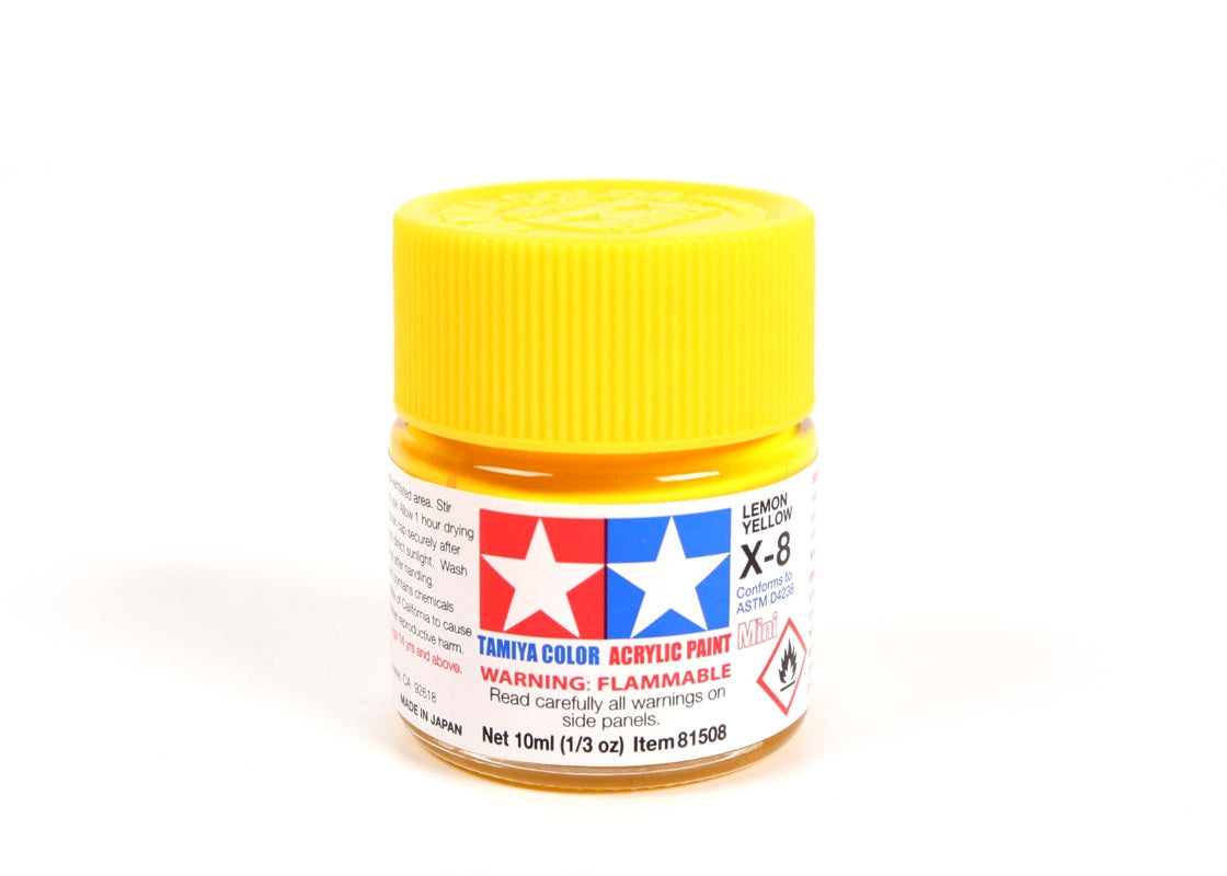 Tamiya Acrylic Mini X-8 Lemon Yellow (10ml)