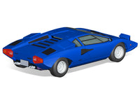 Aoshima 1/32 SNAP KIT #20-E Lamborghini Countach LP400(Blue)