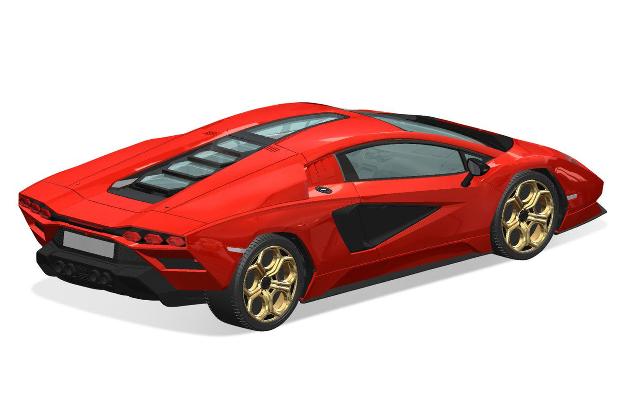 Aoshima 1/32 SNAP KIT #19-B Lamborghini Countach LPI 800-4(Red)