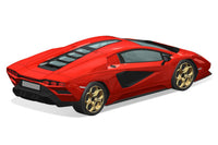 Aoshima 1/32 SNAP KIT #19-B Lamborghini Countach LPI 800-4(Red)