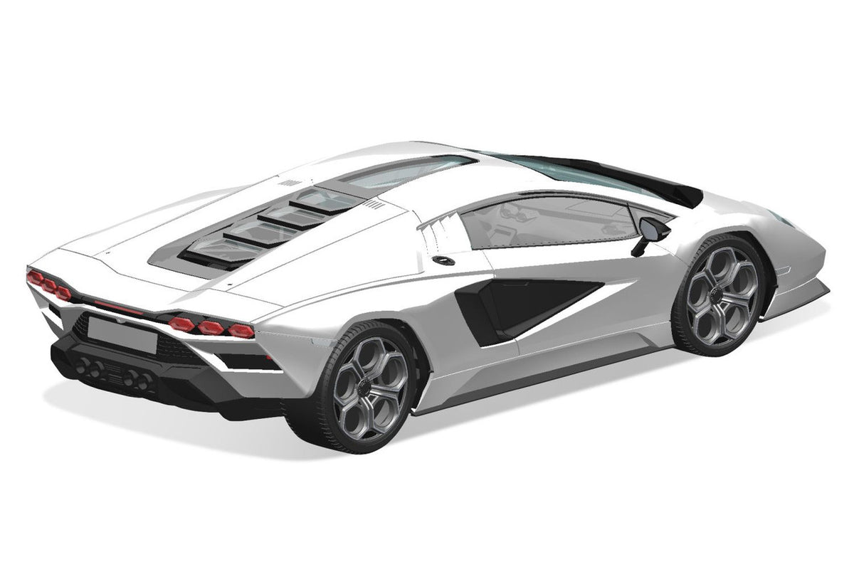 Aoshima 1/32 SNAP KIT #19-A Lamborghini Countach LPI 800-4(White)
