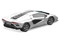 Aoshima 1/32 SNAP KIT #19-A Lamborghini Countach LPI 800-4(White)