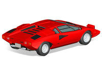 Aoshima 1/32 SNAP KIT #20-A Lamborghini Countach LP400(Red)