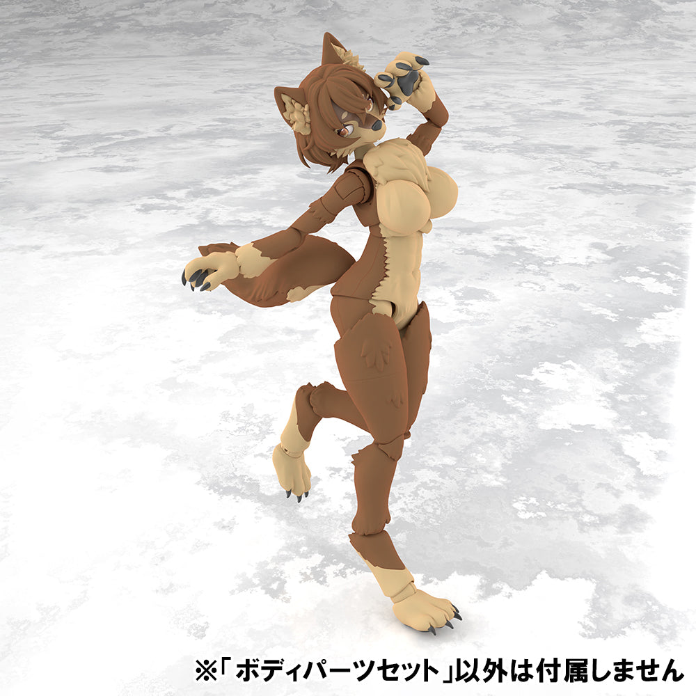 Aoshima Kemopla #KO-05RJW Body Parts Set 01 [Japanese Wolf Color]
