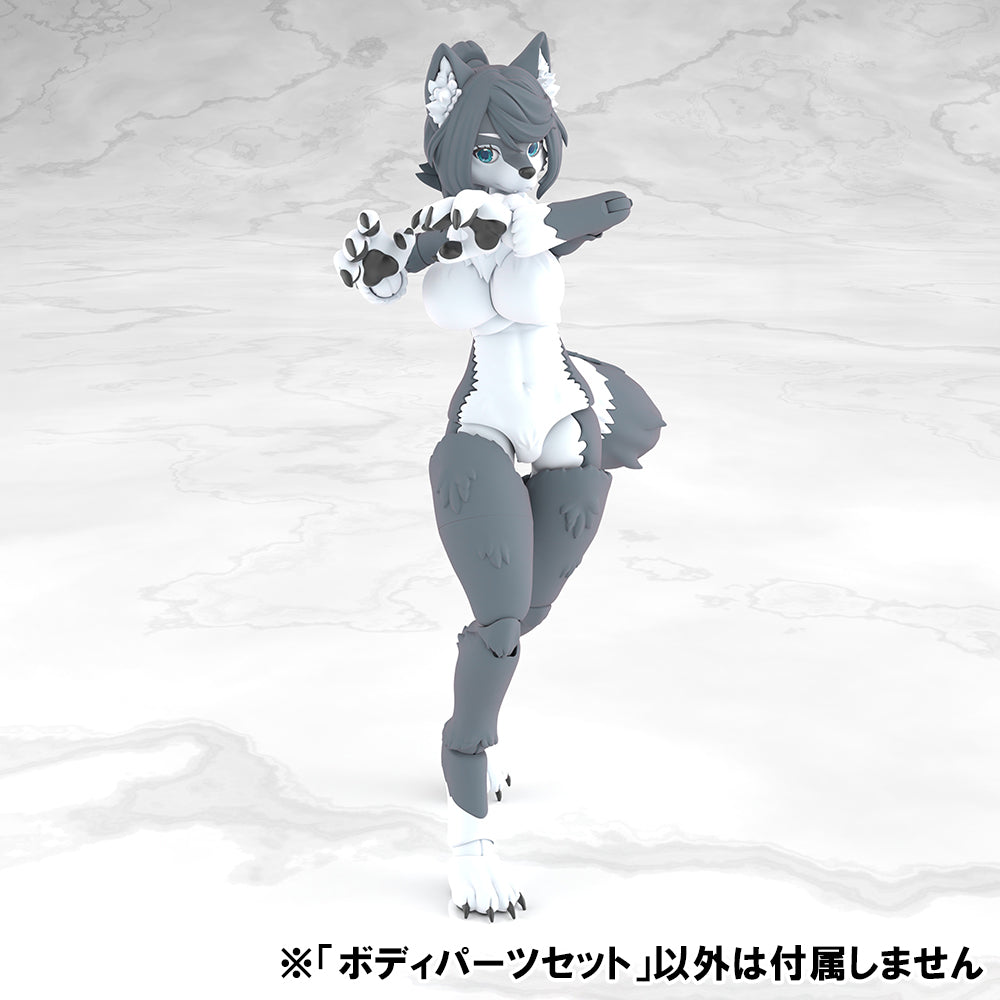 Aoshima Kemopla #KO-05RGW Body Parts Set 01 [Gray Wolf Color]