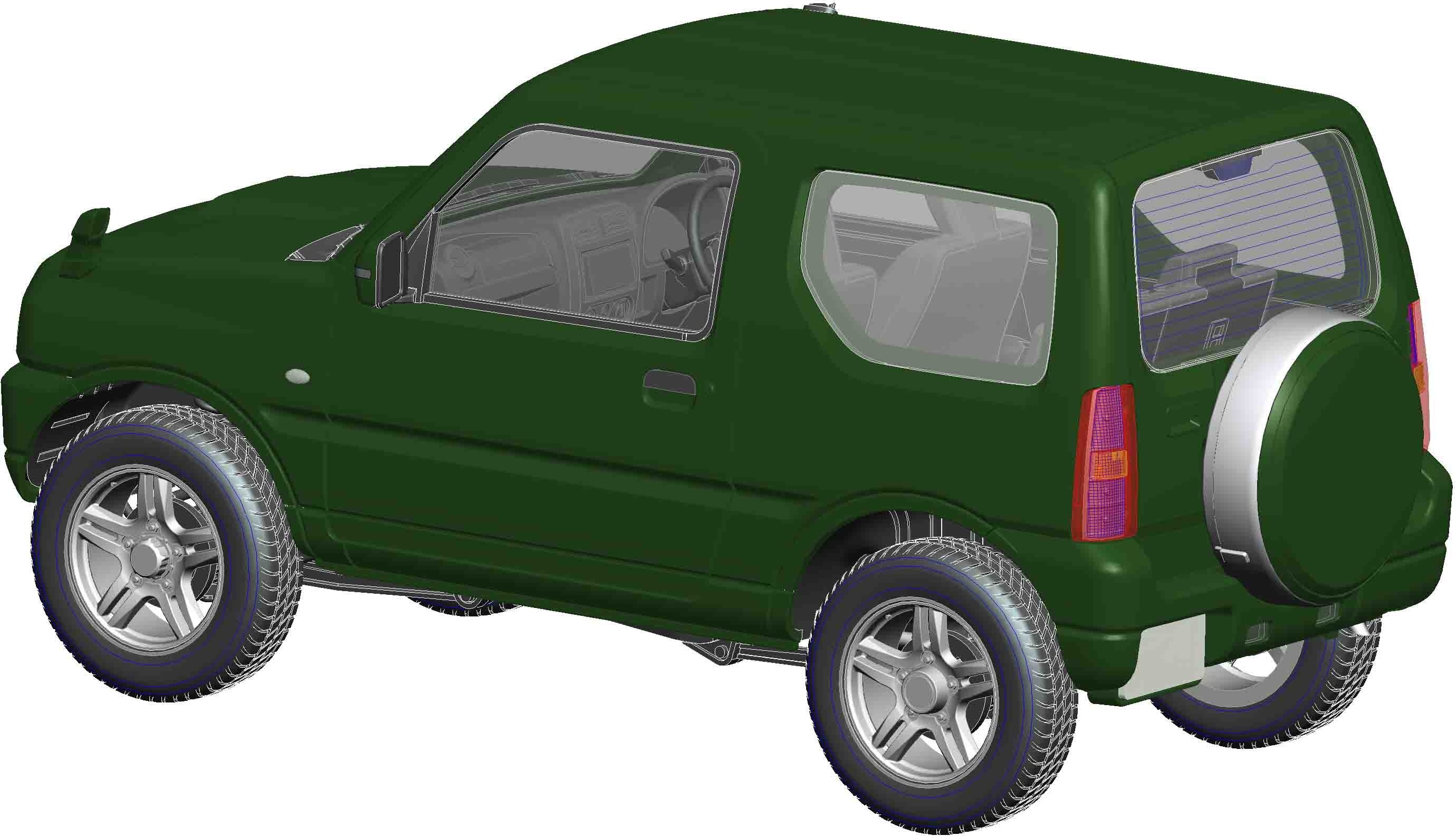 Fujimi 1/24 Suzuki Jimny JB23 (Rand Venture/Cool Khaki Pearl Metallic)