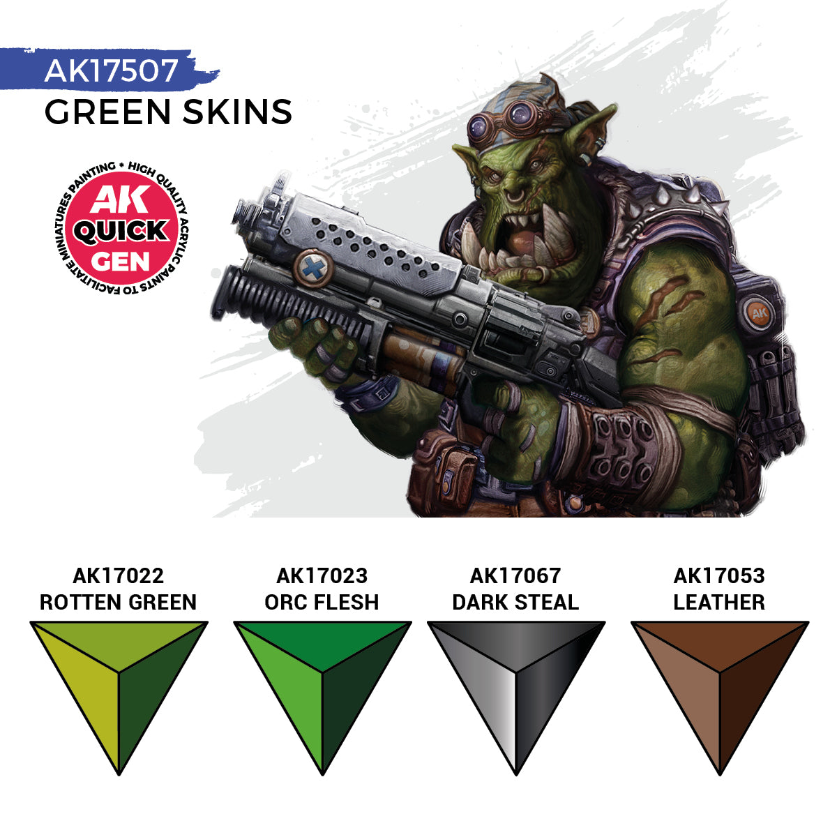 AK Interactive Quick Gen - Green Skins (Set)