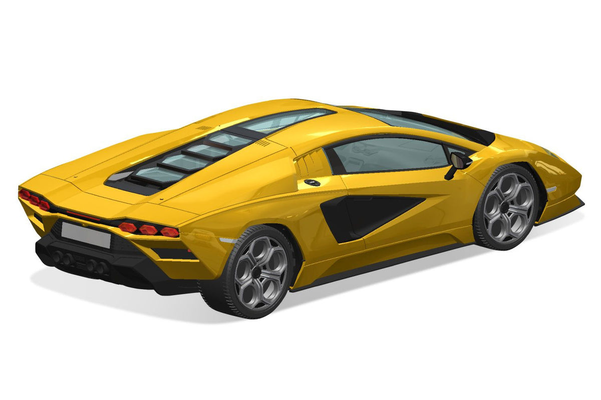 Aoshima 1/32 SNAP KIT #19-C Lamborghini Countach LPI 800-4(Yellow)