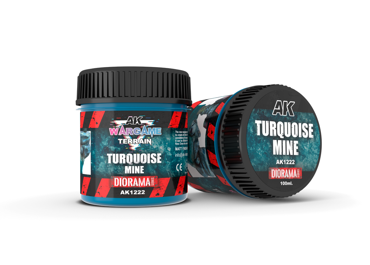 AK Interactive Wargame Battle Ground Terrains Turquoise Mine - 100ml (Acrylic)