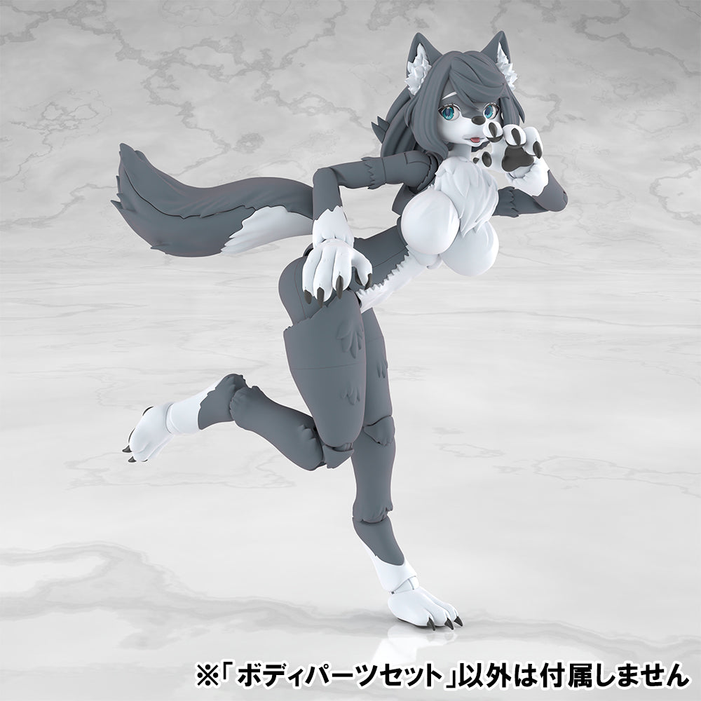 Aoshima Kemopla #KO-05RGW Body Parts Set 01 [Gray Wolf Color]