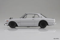 Aoshima 1/24 SNAP CAR KPGC10 SKYLINE HT GT-R 1970 Silver