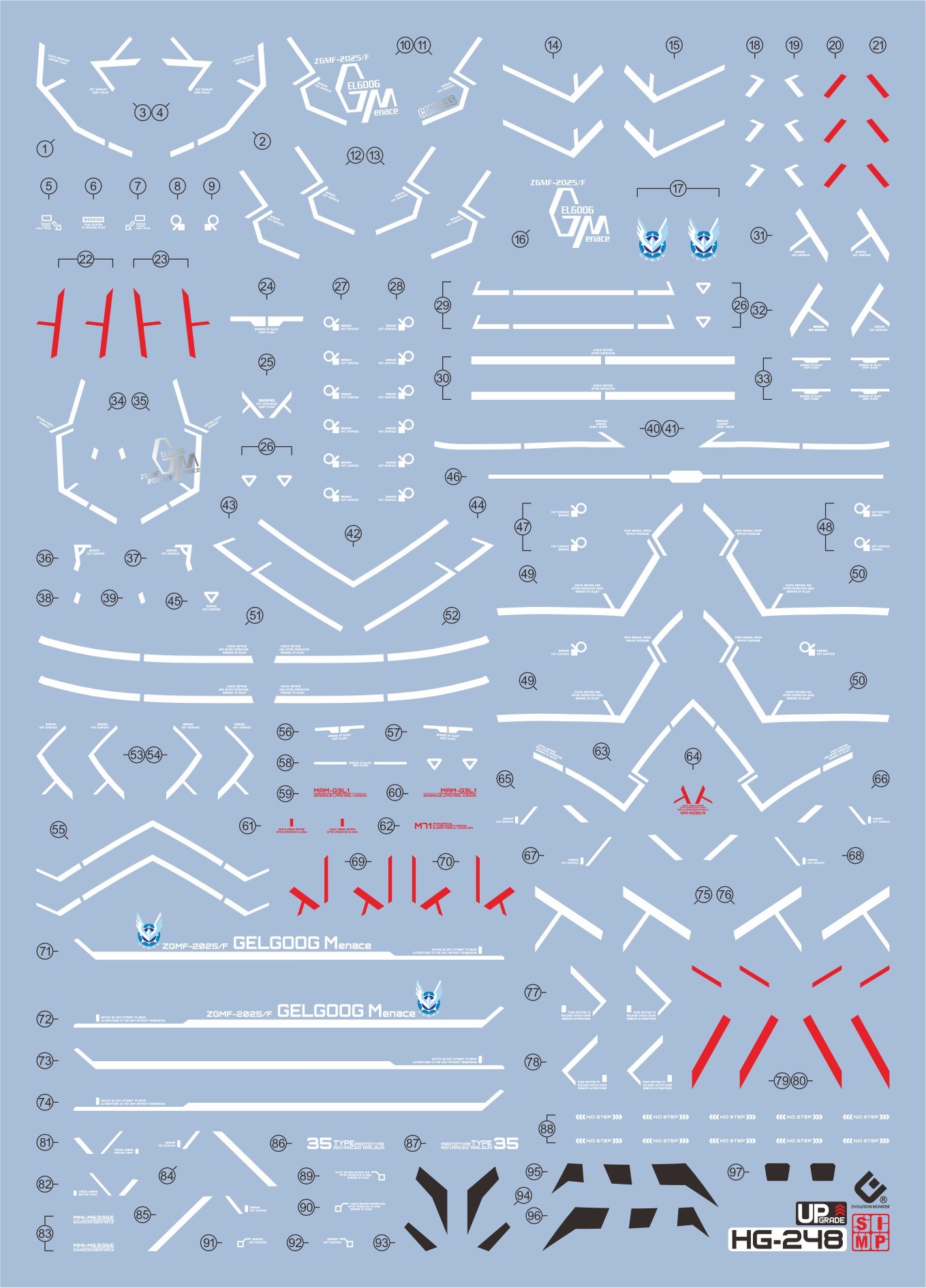 C103 HGCE Gelgoog Menace (Lunamaria Hawke  Custom) Water Decal Sheet