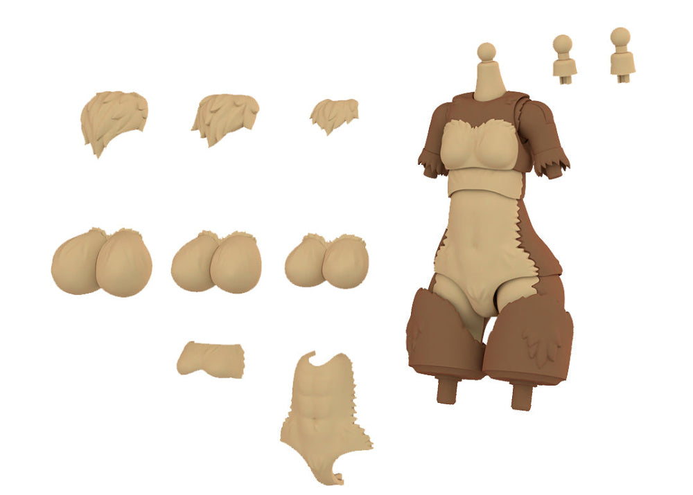Aoshima Kemopla #KO-05RJW Body Parts Set 01 [Japanese Wolf Color]