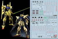E16 MG Hyaku Shiki 2.0 Water Decal Sheet
