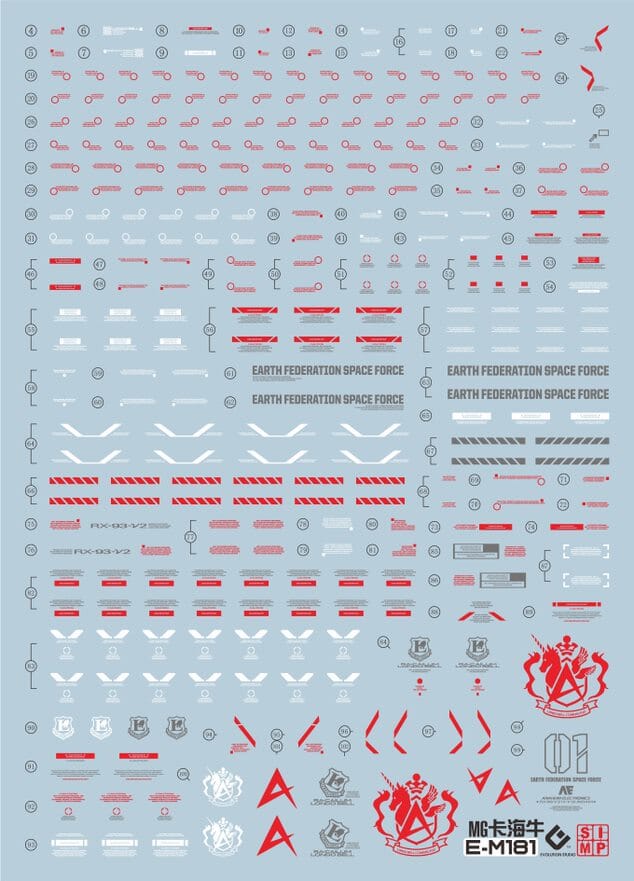 E26 MG Hi Nu Gundam Ver. Ka Water Slide Decal