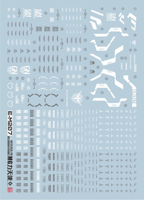 F24 MG Dynames Gundam Water Slide Decal