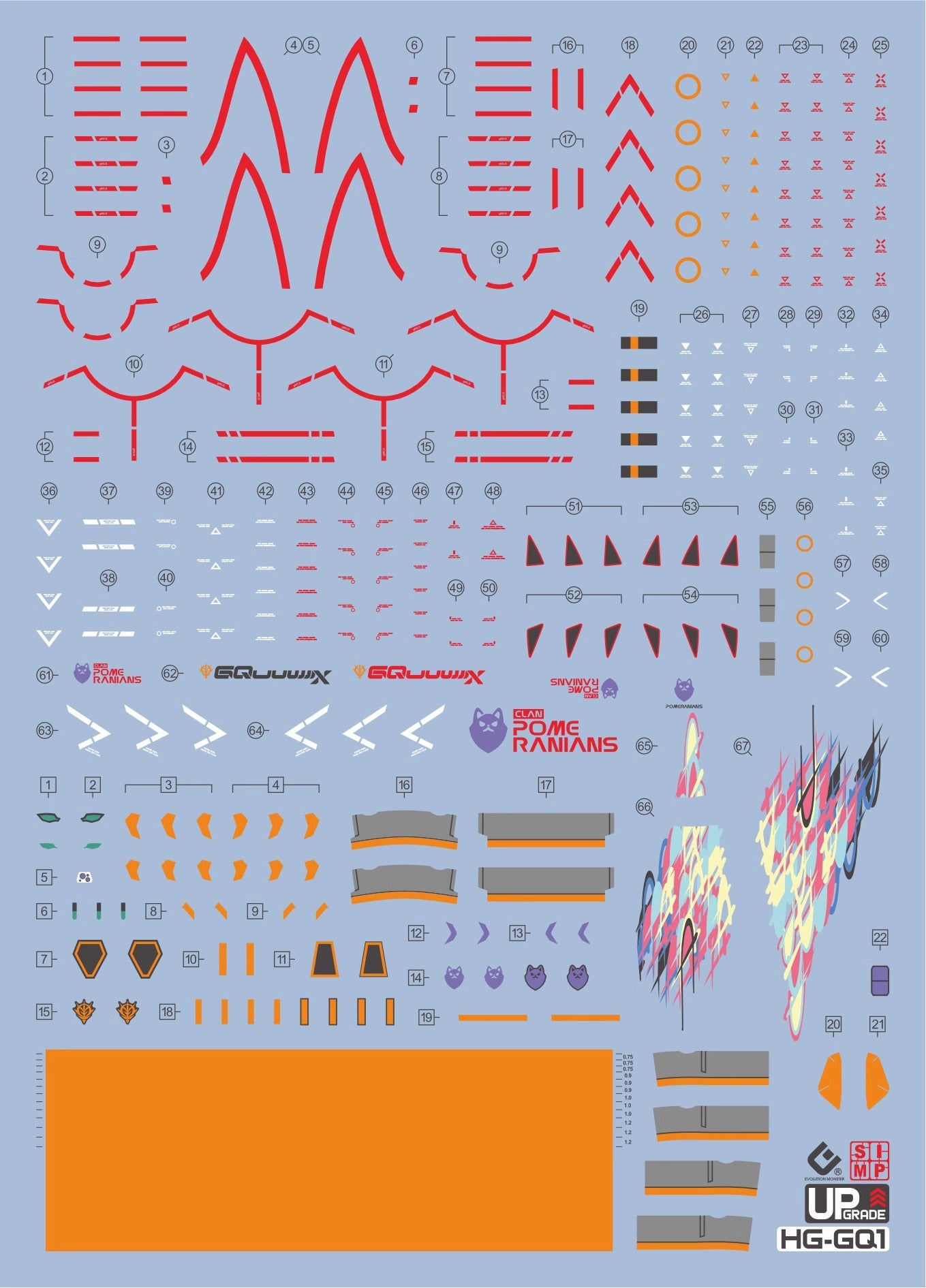 C111 HG Gundam GQuuuuuuX Water Slide Decal