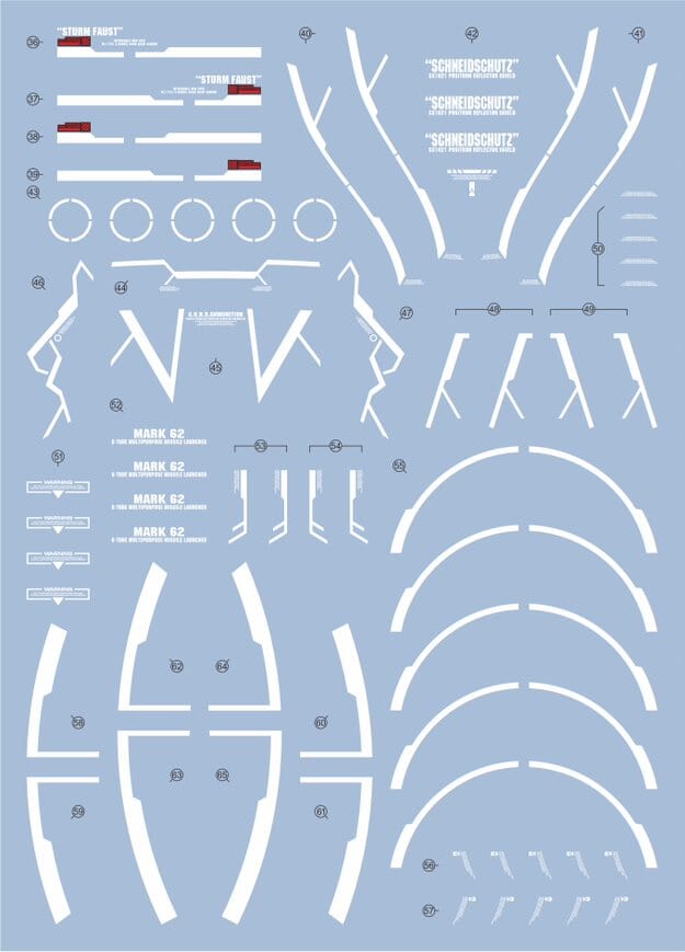 C97 HGCE Destroy Gundam Water Slide Decal