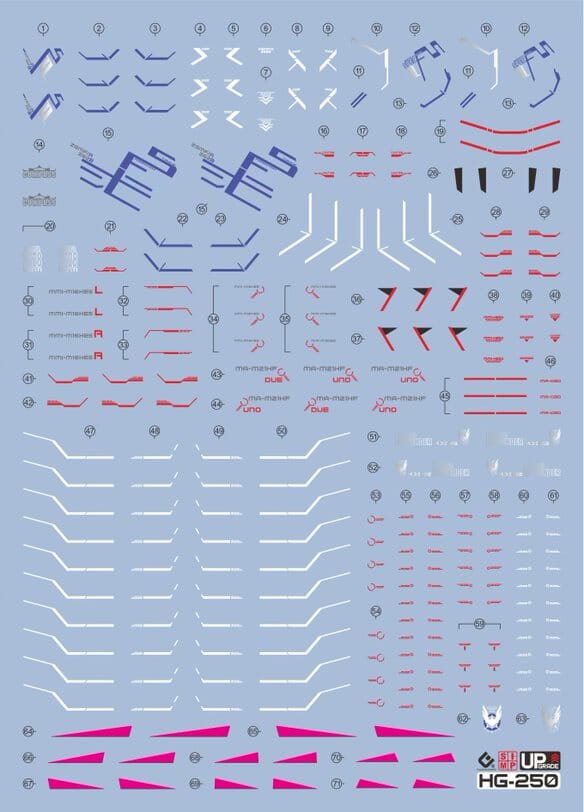 C99 HGCE Mighty Strike Gundam Water Slide Decal