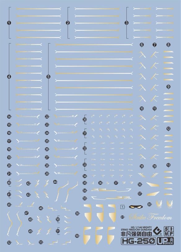 C99 HGCE Mighty Strike Gundam Water Slide Decal