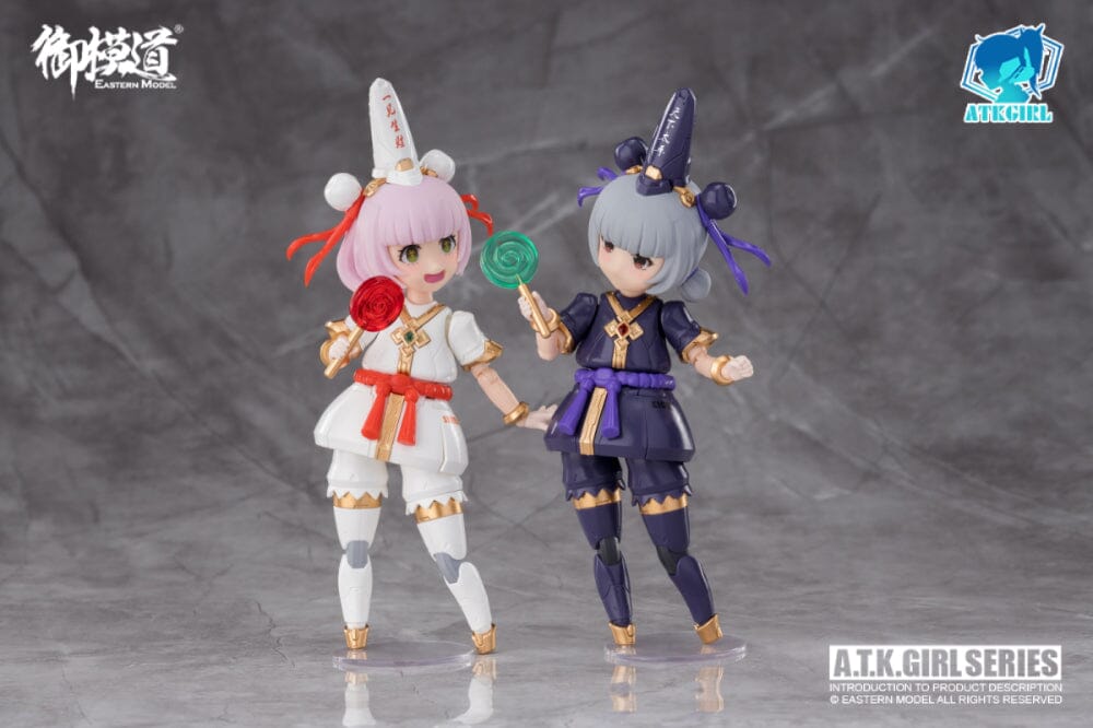 A.T.K. Girl Black and White Impermanence Set of 2 Figures 1/12 Scale Model Kit