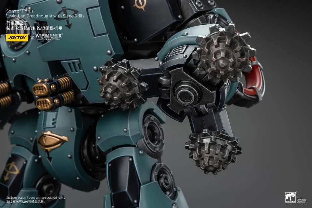 Warhammer 40K Sons of Horus Leviathan Dreadnought with Siege Drills 1/18 Scale Action Figure