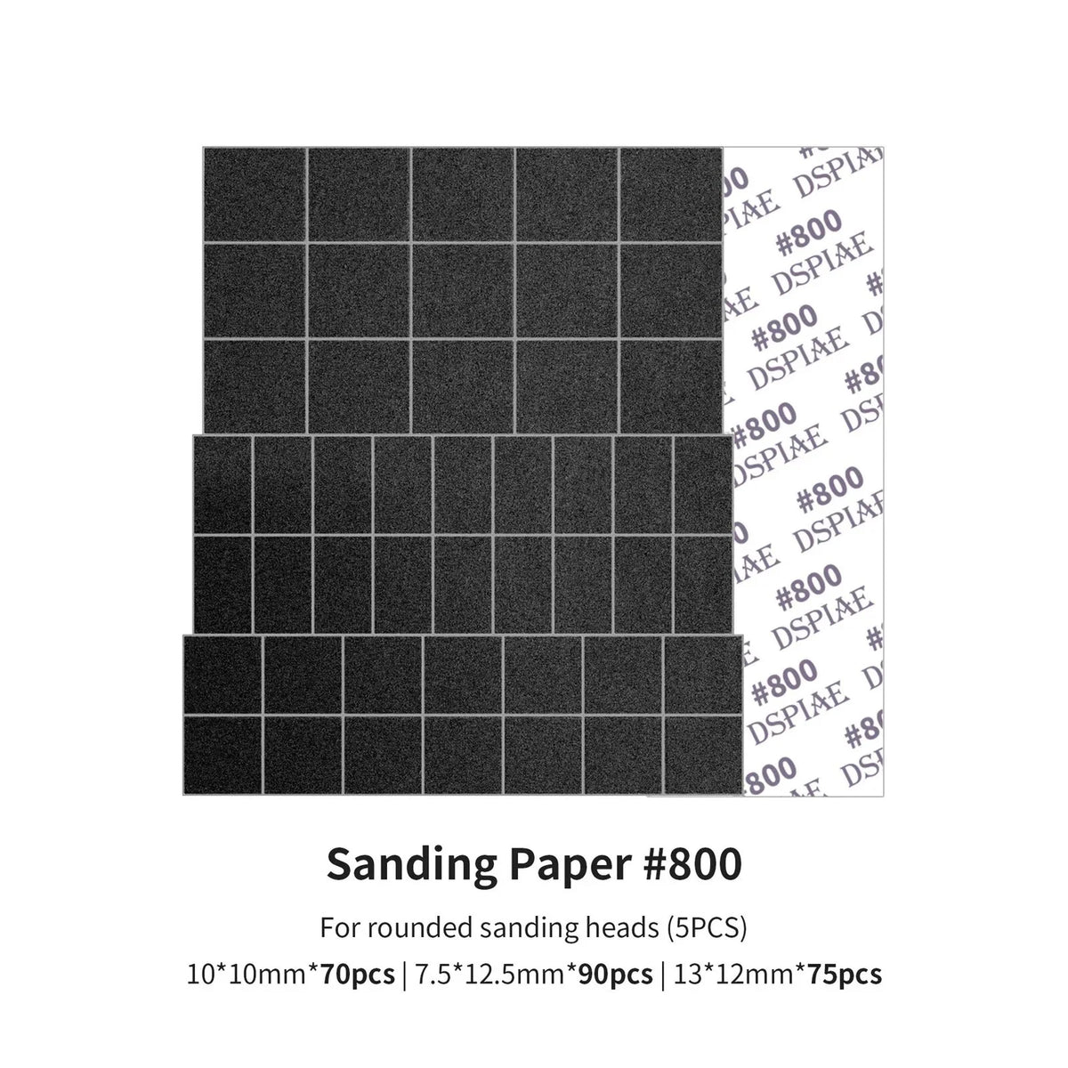 DSPIAE MSP-ES08 Sanding Paper for Arc Reciprocating Sanding Head #800