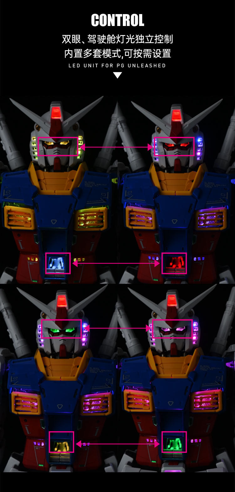 UA Workshop LED Set for PG Unleashed RX-78-2 (Deluxe Version)