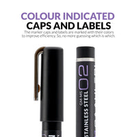 Metallic Series Markers Stainless Steel (Set of 2)