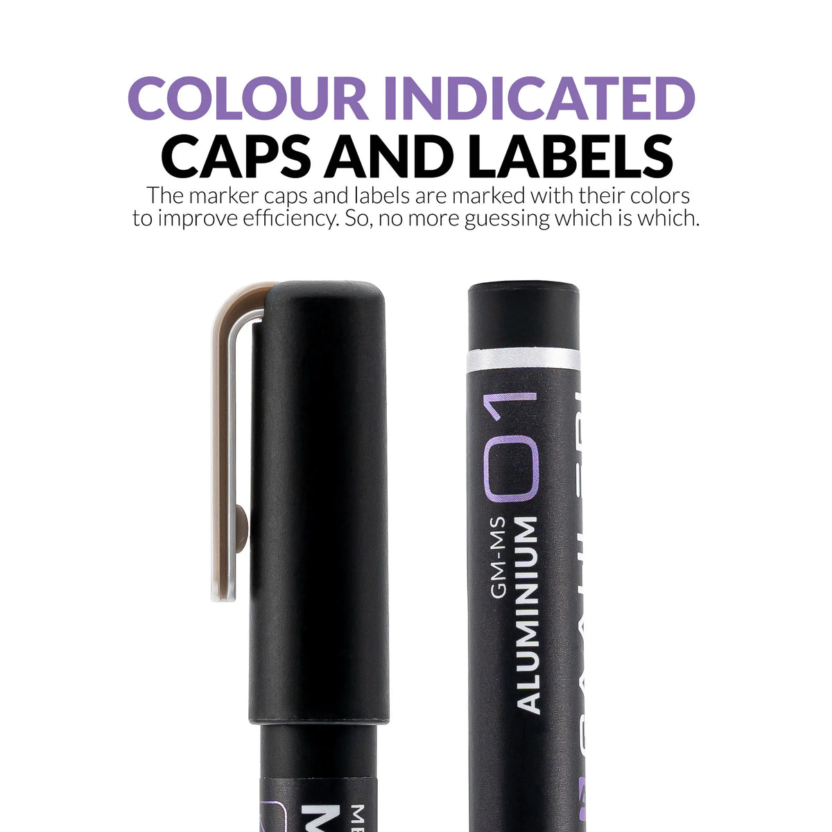 Metallic Series Markers Aluminium (Set of 6)