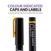 Metallic Series Markers Flashy Gold (Set of 6)