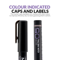 Metallic Series Markers Gun Metal (Set of 6)
