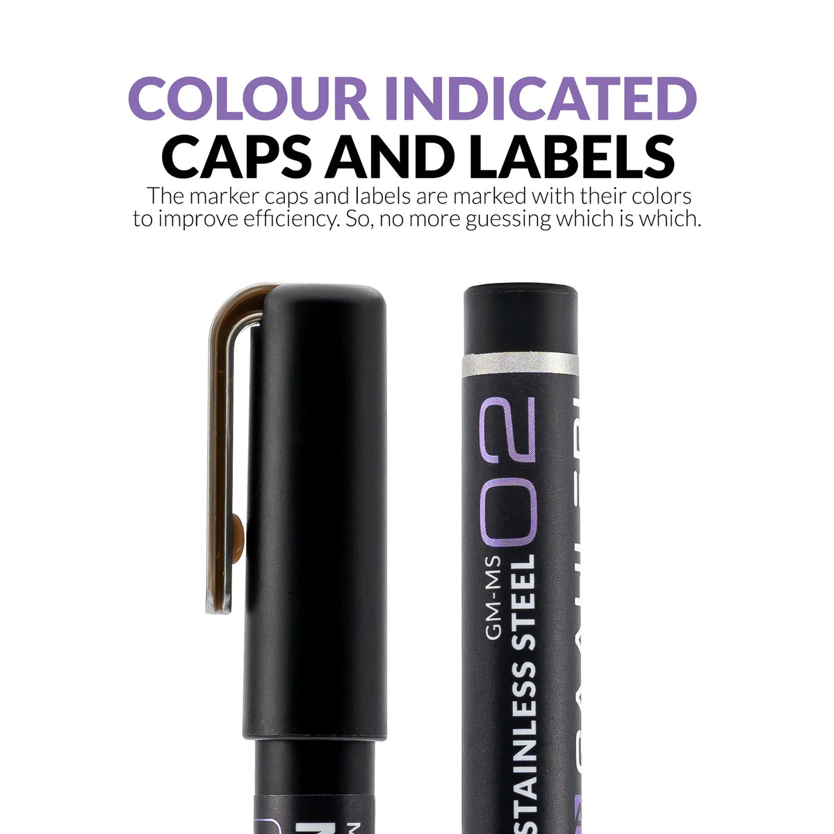 Metallic Series Markers Stainless Steel (Set of 6)