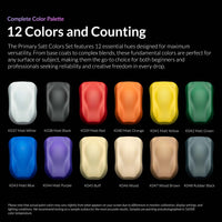 12 Primary Matt Colors Set