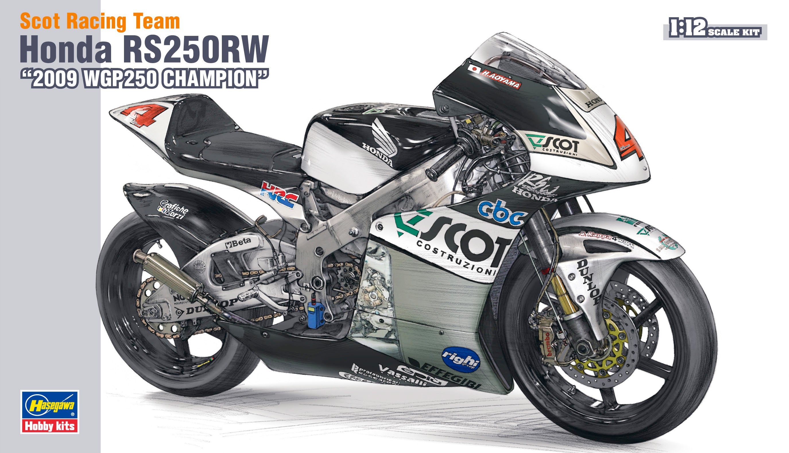 Hasegawa 1/12 Scot Racing Team Honda RS250RW "2009 WGP250 Champion"