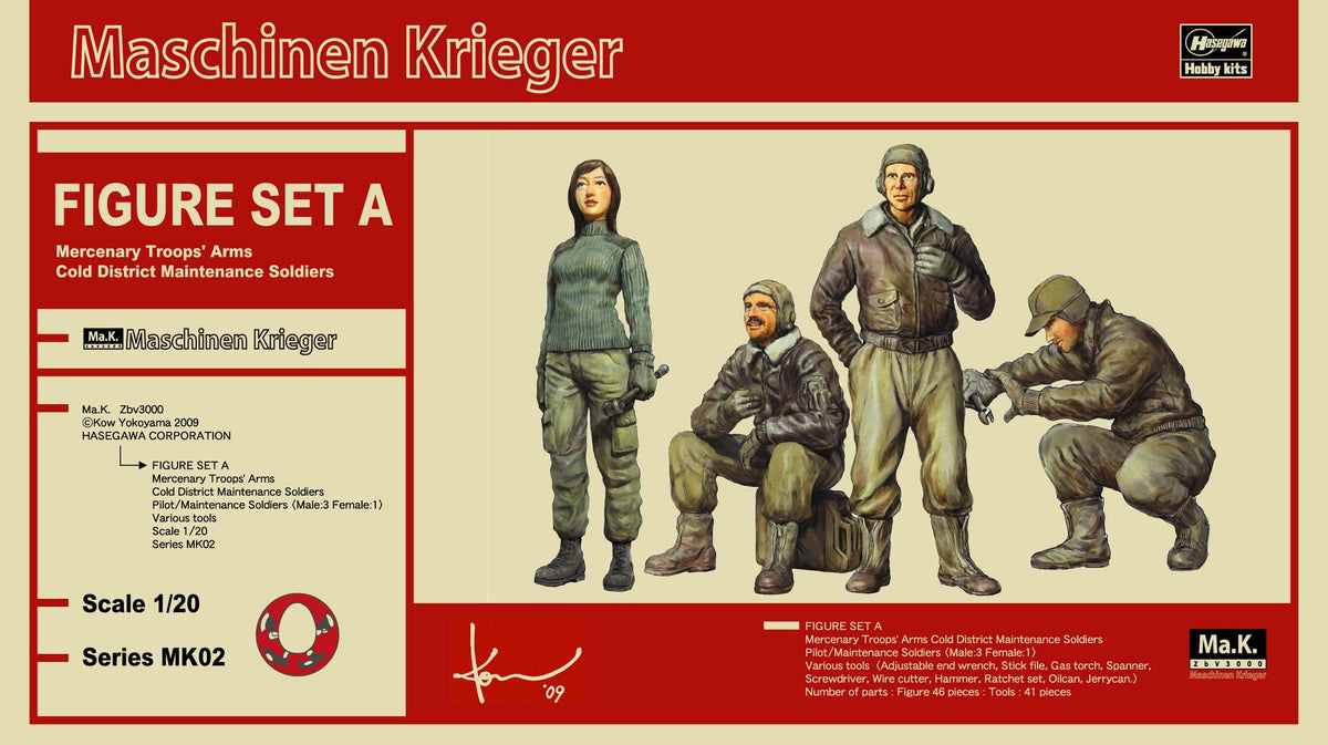 Maschinen Krieger MK02 1/20 Ma.K. Figure Set A (Mercenary Troops' Arms Cold District Maintenance Soldiers) Model Kit